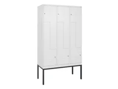 Z-garderobekast,HxBxD 2120x1200x500mm,vak B 200/400mm,cil.-slot