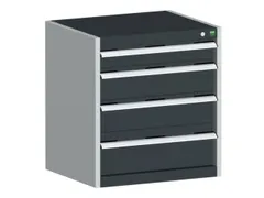 ladekast HxBxD 700x650x650mm 5laden romp RAL7035 front RAL7016
