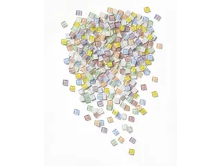 Folia Mozaieksteentjes glas 10x10mm pastelkleuren assorti - 3