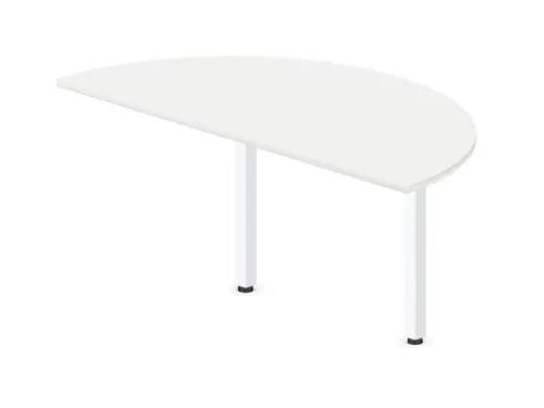 aanbouwtafel,i.h.v.,HxBxD 720-840x1600x800mm,halfrond,Bl-wit