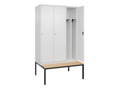 locker voor scheiding van kleding,HxBxD 2120x1200x815mm,3vak