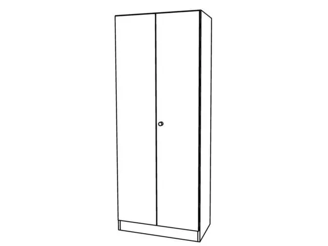 kantoorkast,HxBxD 2004x800x420mm,4xhouten vloer,5ordnerhoogte,romp wit