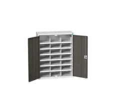 post-/sorteerkast 1000x800x350mm 3x7vakken RAL7035+RAL7016