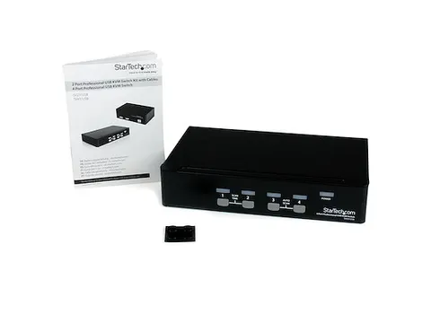 4-poort Professionele VGA USB KVM-Switch met Hub