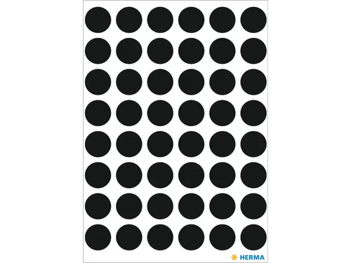 HERMA 1869 Multipurpose etiketten Rond 13mm Zwart 240 stuks
