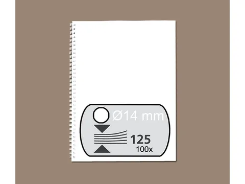 Draadrug Fellowes 14mm 34-rings A4 wit 100stuks
