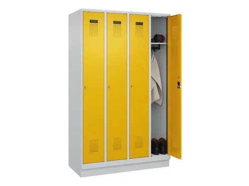 locker,HxBxD 1950x1200x500mm,4vak,vak B 300mm,cil.-slot,sokkel
