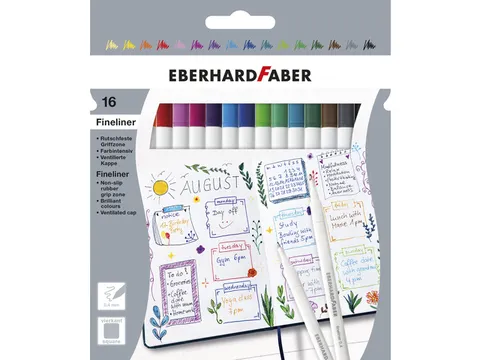Fineliner Eberhard Faber kartonetui 16 stuks