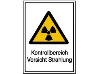 waarschuwings-combibord,v. binnen/buiten,Controlezone Pas op Straling - 1