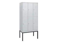 dubbeldekse locker,HxBxD 1950x900x500mm,3x2vak.,vak B 300mm,cil.-slot