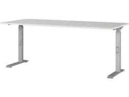 In hoogte verstelbaar bureau,HxBxD 680-910x1800x800mm,blad lichtgrijs