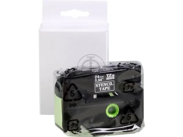 STE-151 Brother P-touch 24mm zwart op transparant