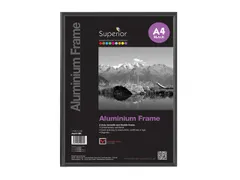Fotolijst Seco A4 zwartkleurig Geborsteld aluminium. 11mm