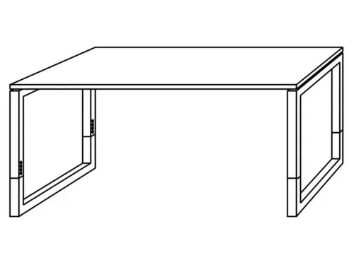 In hoogte verstelbaar bureau,HxBxD 650-850x1600x800mm,blad notenboom