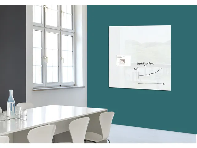 Glas/magneetbord Xl Sigel 100x100 Wit