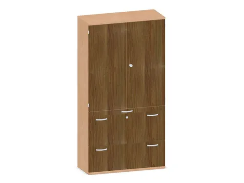 kantoorkast,HxBxD 1920x1000x430mm,decor romp beuken,decor front noten