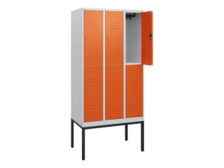 dubbeldekse locker,HxBxD 1950x900x500mm,3x2vak.,vak B 300mm,cil.-slot - 2