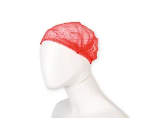 Haarnet Hynex clip non-woven rood pp 100 stuks - 3