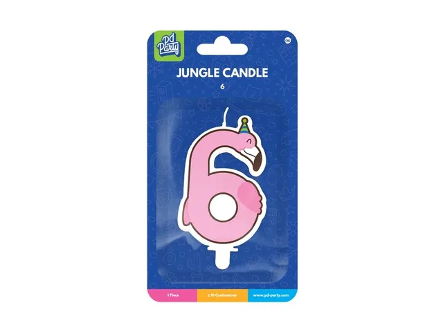 Jungle candle 6 Flamingo