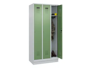 locker,HxBxD 1950x900x500mm,3vak,vak B 300mm,cil.-slot,sokkel - 1