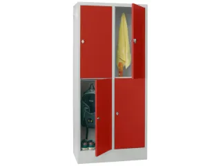 lockerkast,HxBxD 1850x800x500mm,2x2vakken,RAL7035,front RAL3000 - 2