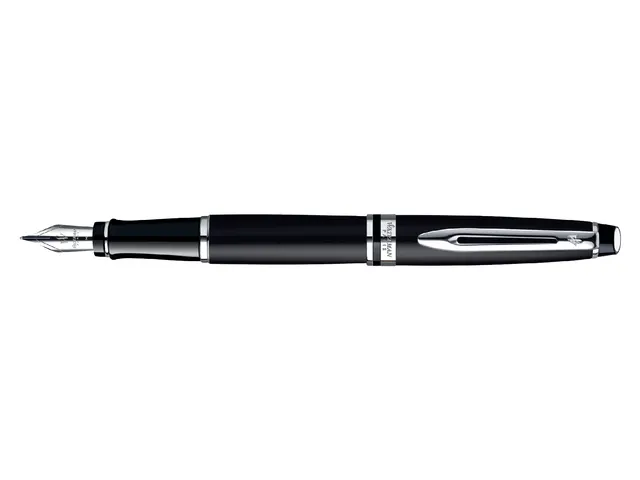 Vulpen Waterman Expert Black lacquer CT Medium Blauwe inkt