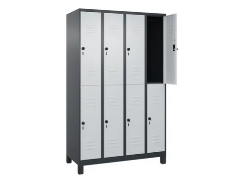 dubbeldekse locker,HxBxD 1950x1200x500mm,4x2vak.,vak B 300mm