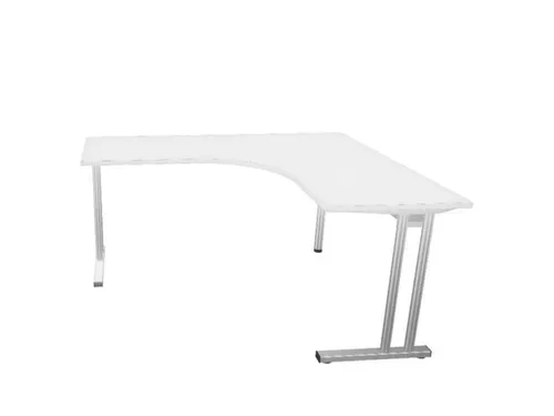 bureau in vrije vorm,HxBxD 740x1600x1400mm,vrije vorm,Bl-wit