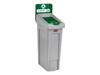 Deksel Rubbermaid Slim Jim Recyclestation gesloten groen - 3