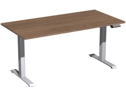 Elektrisch ihv bureau,HxBxD 630-1280x1600x800mm,blad notenboom