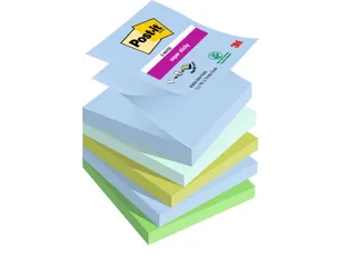 Memoblok Post-it Z-Notes R330 Super Sticky 76x76mm Oasis 5 stuks - 1