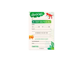 Uitnodigingskaarten Dino - 3