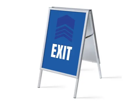 Stoepbord A1 complete set met print "EXIT" Blauw