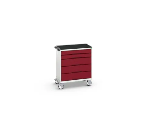 gereedschapswagen 965x800x550mm antislip blad 5 laden RAL7035+RAL3004