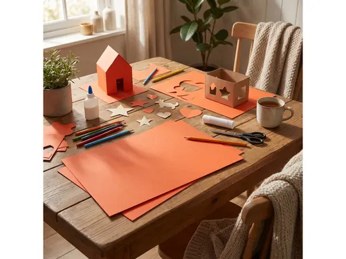 Fotokarton Kangaro 50x70cm 300gr oranje pak 25 vel