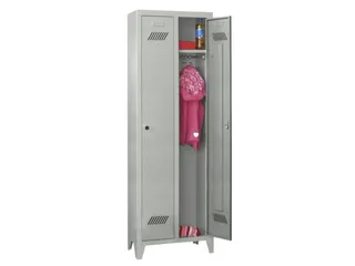 lockerkast v. kinderen,HxBxD 1600x630x500mm,2vak,RAL7035,front RAL7035 - 2