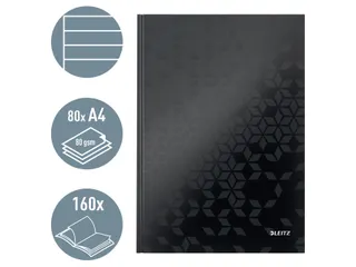 Notitieboek Leitz WOW A4 lijn zwart - 5