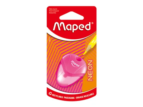 Maped I-Gloo potloodslijper NEON met opvangbakje 1-gaats Assorti