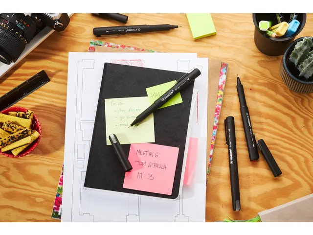 Fineliner STABILO dr!ver Fijne punt 0.4 mm Zwart