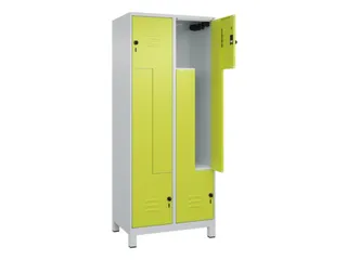Z-garderobekast,HxBxD 1950x800x500mm,vak B 200/400mm,draaigrendel - 2