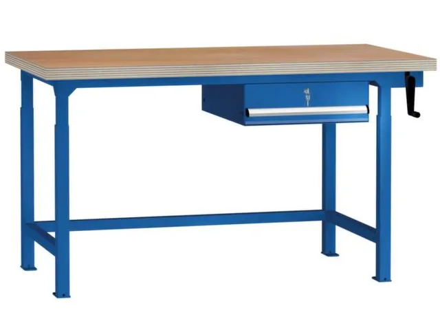 Werkbank Hydraulisch Verstelbaar 1lade H 750-1050mm Kleur Ral5012