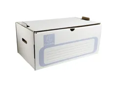 Archiefcontainer voor Archiefdozen met een rug van 100mm Wit
