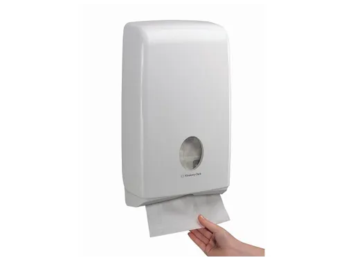 Aquarius U7024 handdoek dispenser Slimfold wit