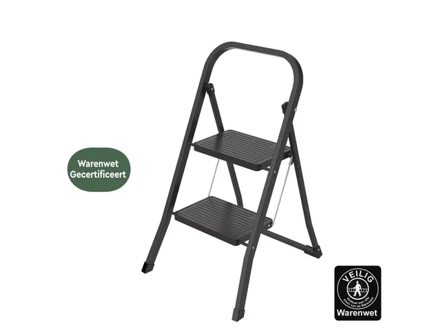 Escabeau aluminium 2 marches SL200 noir