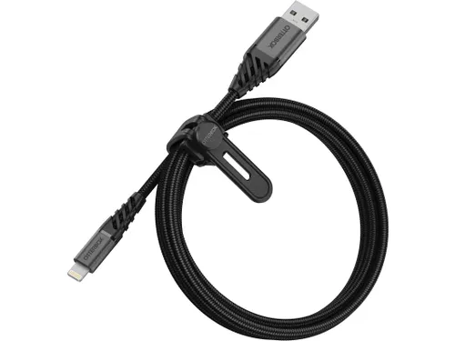OtterBox Premium Datatransferkabel Lightning naar USB-A 1m zwart