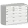 ladekast HxBxD 1000x1300x650mm 6laden romp RAL7035 front RAL7035