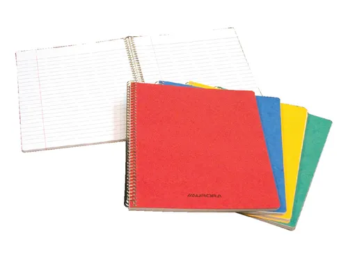 Schrift Aurora 210x165mm lijn 120 pagina's 80gr assorti