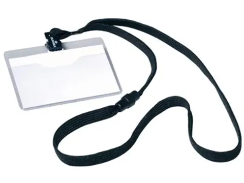 Durable Badge met Textielband Zwart 60x90mm