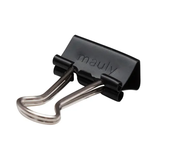 Papierklem Foldback mauly Zwart 214 15mm 12 Stuks