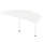 aanbouwtafel,i.h.v.,HxBxD 720-840x1600x800mm,halfrond,Bl-wit
